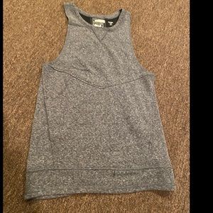 EUC Womens Steven Madden XS quick dry grey tank top white lace up sleeveless